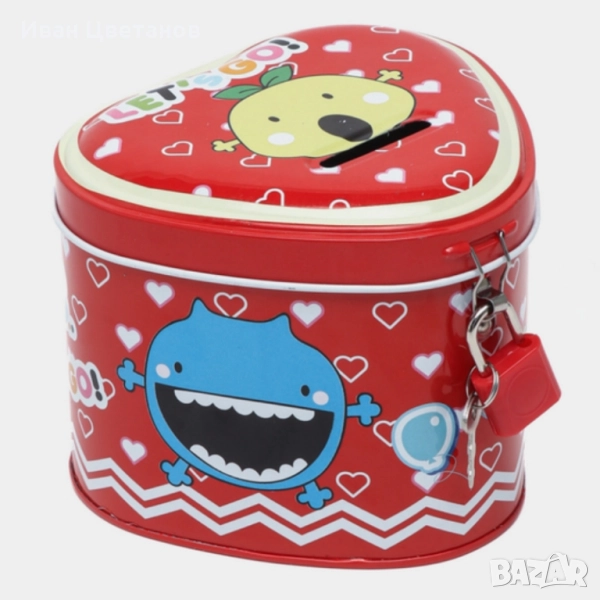 Детска метална касичка Let’s Go!, снимка 1