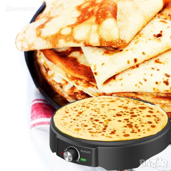Уред с незалепващо покритие за приготвяне на палачинки, 1200W, снимка 1