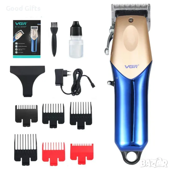 Професионална машинка за подстригване VGR V-162 – 6 приставки, водоустойчива, снимка 1