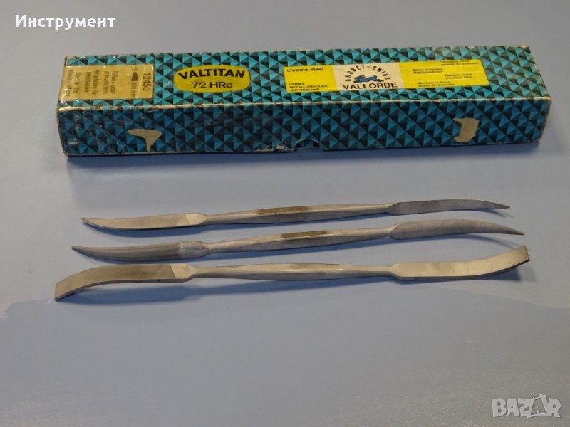 Комплект от 3 инструментални пили Grobet Swiss Vallorbe L-300, снимка 1