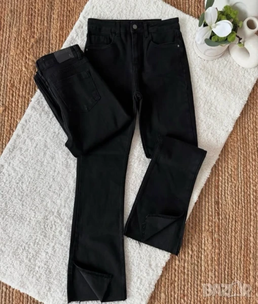 Дънки с прав крачол с цепка , снимка 1