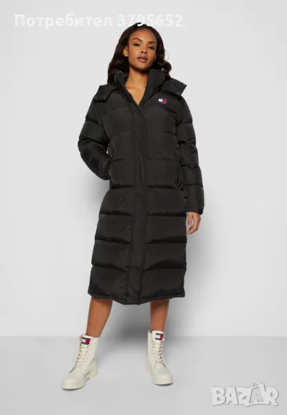 Дамско черно яке tommy jeans puffer L, снимка 1