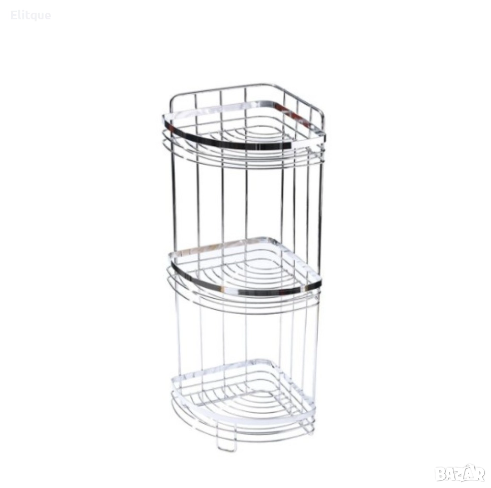 Етажерка за баня Rosberg R53001A2, 2нива/3нива ъгъл, 21x21x39см., снимка 1