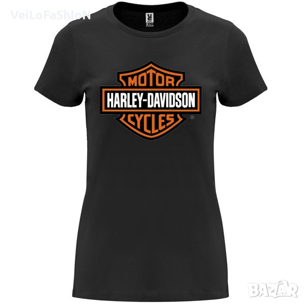 Нова дамска тениска Харли Дейвидсън (Harley Davidson) в черен цвят , снимка 1
