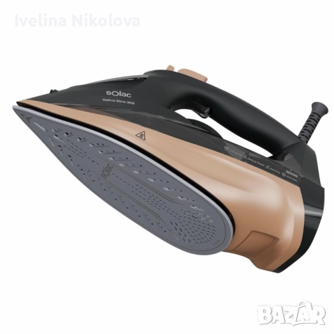 Ютия Solac Optima Shine 3000 за сухо и парно пране, керамична гладеща повърхност, 3000 W, снимка 2 - Ютии - 51550498
