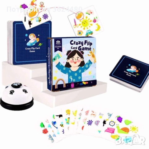 Настолна Игра Crazy Flip за Цялото Семейство Бърза Реакция 4698, снимка 5 - Образователни игри - 52632480