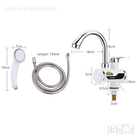 RX002-Вертикален нагревател за чешма + Душ слушалка, снимка 2 - Смесители - 40507170