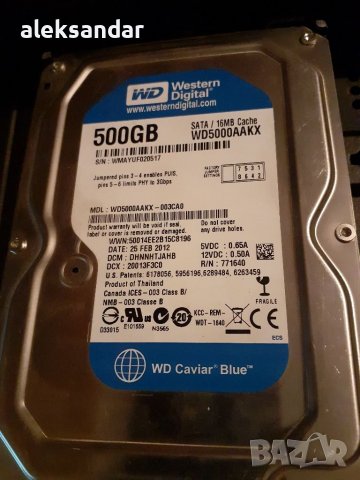 Hard drive. Wd.blue .500GB , снимка 1 - Твърди дискове - 37269358