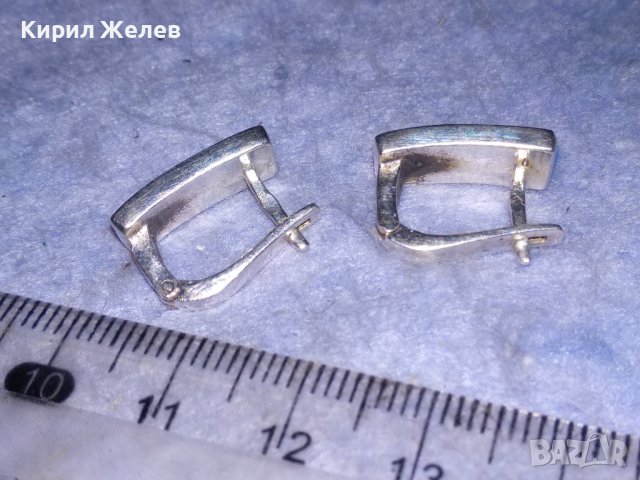 ВЕЛИКОЛЕПНИ СРЕБЪРНИ СКЪПОЦЕННИ ОБЕЦИ СРЕБРО 925 с БЯЛА ПОЗЛАТА АНГЛИЙСКИ Тип ЗАКОПЧАВАНЕ 37452, снимка 14 - Обеци - 40532591