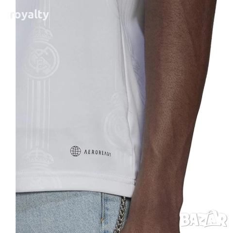 Adidas Оригинално Real Madrid Трико, Бял, L, снимка 3 - Спортни дрехи, екипи - 52689769