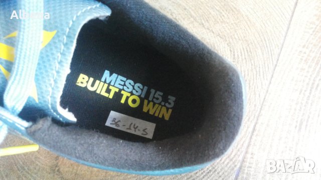 Adidas Football MESSI 15.3 BUILT TO WIN Размер EUR 38 2/3 / UK 5 1/2 детски за футбол 36-14-S, снимка 16 - Детски маратонки - 43537669