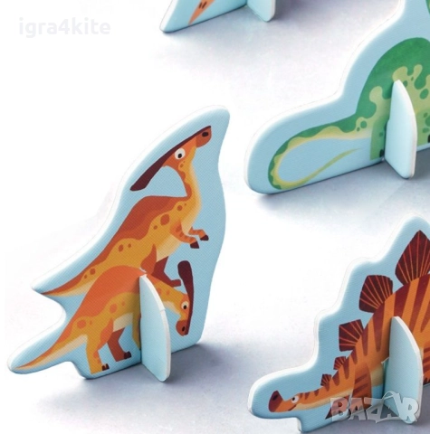  Топ подарък! Пъзел в кутия динозаври 116ч. и географска история с динозаврите, снимка 6 - Образователни игри - 52157759