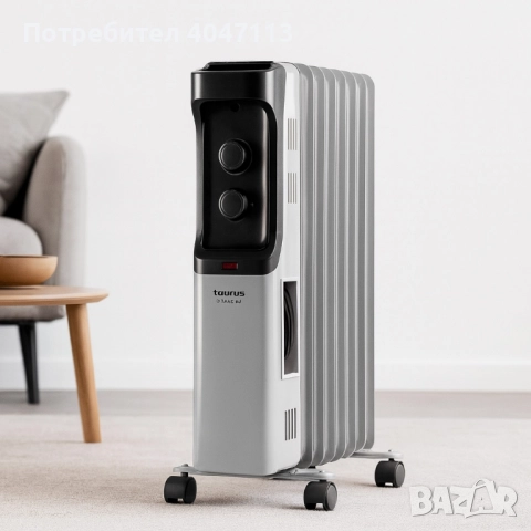 Маслен радиатор с термостат, TAURUS - 1500W -35% отстъпка, снимка 4 - Други стоки за дома - 51449376