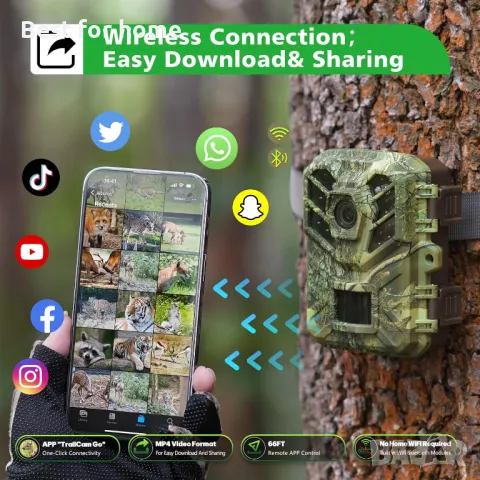 Ловна камера Coolifepro WiFi Bluetooth с приложение, 48MP + КАРТА 32GB, снимка 2 - Оборудване и аксесоари за оръжия - 50050958