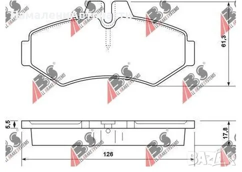 Комплект спирачни накладки дискови спирачки 37124 Mercedes, снимка 1