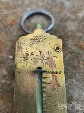 Стар пружинен баланс Salter за тегло в грамове, снимка 6 - Колекции - 52004980