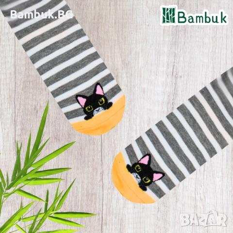 Дамски чорапи за весело настроение “Криещи се котенца”, снимка 12 - Други - 52577579
