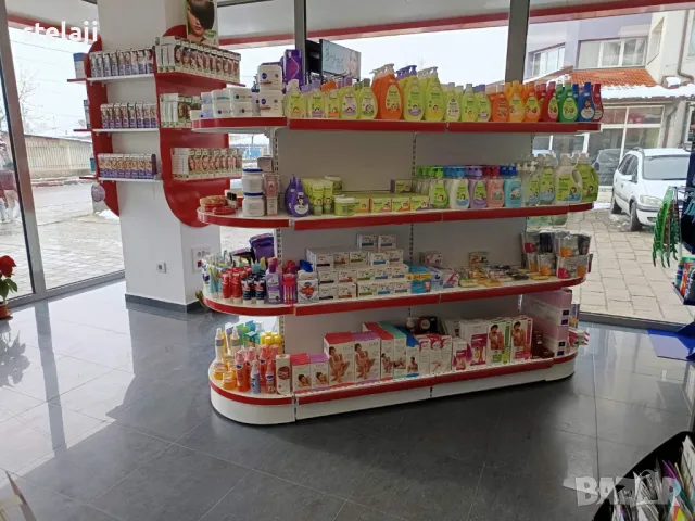 Островен стелаж за аптека, книжарница, зоомагазин, детски магазин и др, снимка 10 - Стелажи и щандове - 49448205