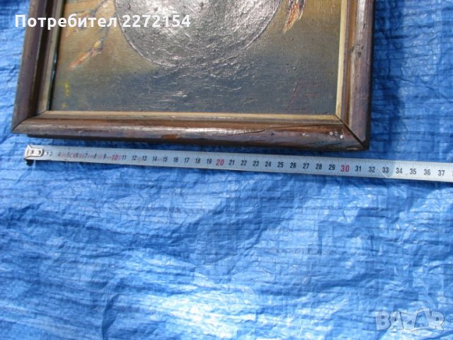 Стара картина в рамка, снимка 2 - Антикварни и старинни предмети - 28596736