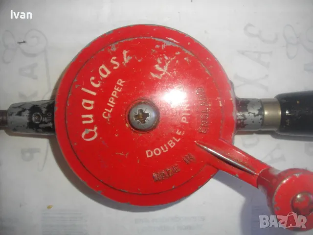 Made in ENGLAND - Qualcast Clipper Bouble Pinion 305мм АНГЛИЙСКИ РЪЧЕН МАТКАП МИНИ ДРЕЛКА БОРМАШИНА , снимка 4 - Бормашини - 48299832