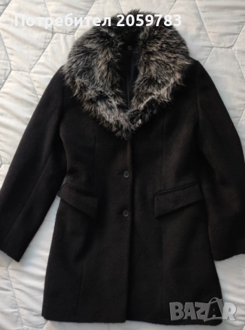 Дамско елегантно вълнено палтенце 