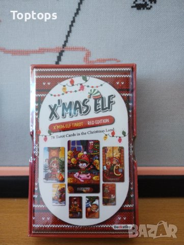 Коледни таро карти - X'mas Elf Red Edition Tarot и Green Edition 7х12см, книжка, снимка 3 - Карти за игра - 43392648