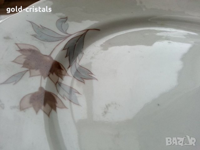 Стар български порцелан чинии плитки, снимка 2 - Антикварни и старинни предмети - 33624088