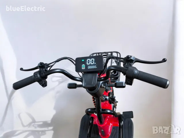 Двуместна електрическа триколка blueElectric Pudding 1800W | 48V | 23Ah | RED, снимка 9 - Мотоциклети и мототехника - 49745641