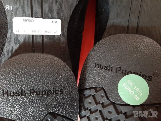 Английски Черни Мокасини от Велур 'Hush Puppies'-No:45 , снимка 6 - Мокасини - 36803456