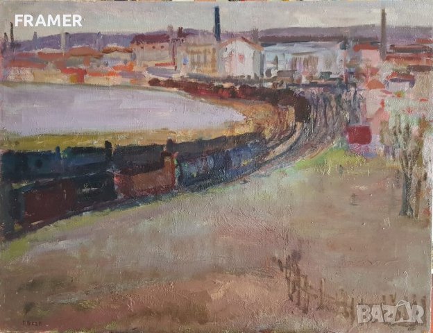 Георги Баев - Джурлата 1924-2007 Енидек I БУРГАС 1964г, снимка 2 - Картини - 43024800