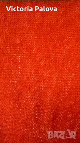 VINTAGE рокля/ туника STILE BENETTON - оранжев бохо шик с мохер, снимка 7 - Рокли - 52439141