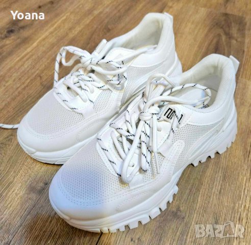 Спешно дамски бели маратонки, снимка 2 - Маратонки - 43258220