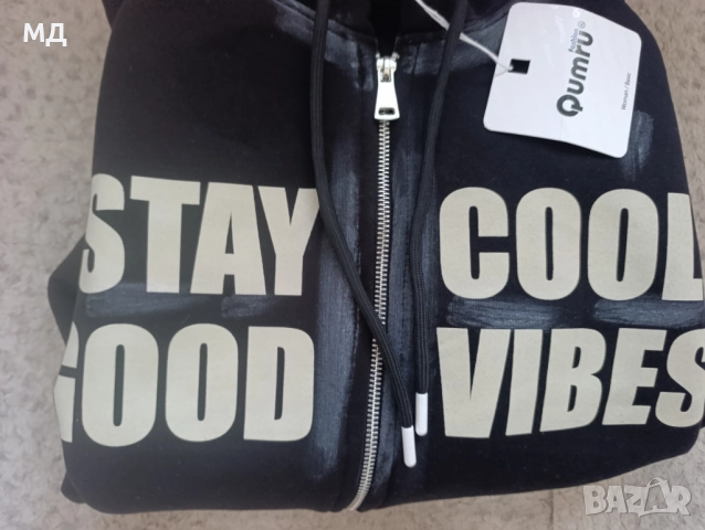 Нов леко ватиран суичър , снимка 2 - Суичъри - 51861356