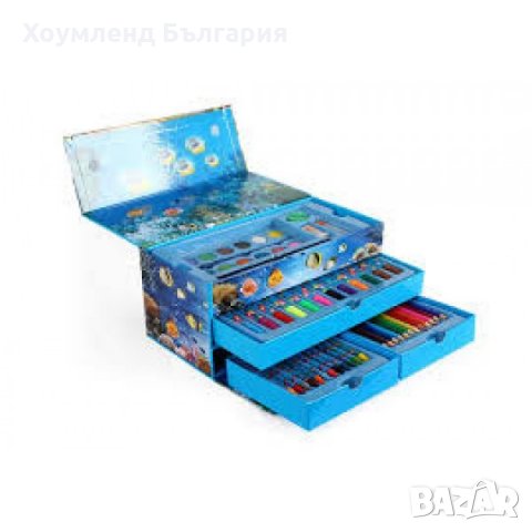 Рисувателен детски комплвект 54 части с чекмедже и куфарче с дръжка, снимка 8 - Рисуване и оцветяване - 26769524
