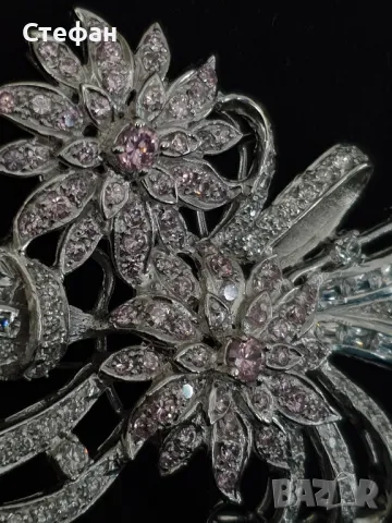 Масивна сребърна брошка, снимка 11 - Други - 49152221
