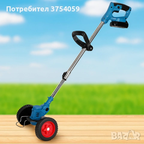 Акумулаторен тример за трева 21V Max с 2 батерии, снимка 2 - Градинска техника - 53179654