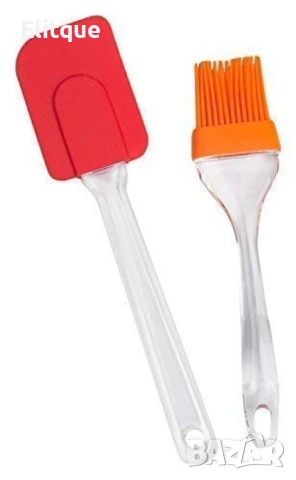 Готварски комплект 2в1 силиконова четка с шпатула, снимка 14 - Други - 52903208