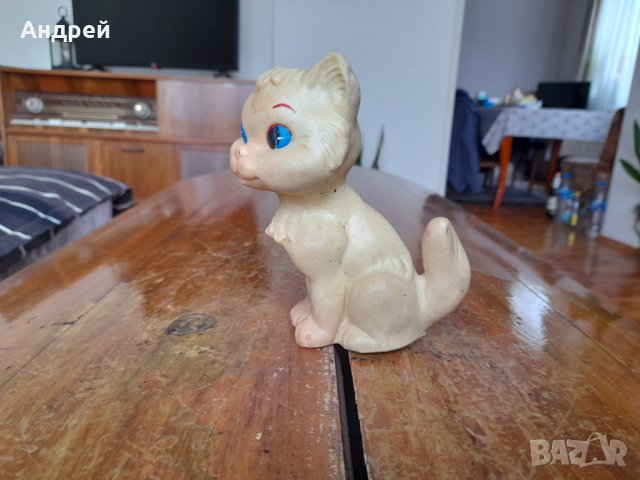 Стара гумена играчка,коте,котка #9, снимка 2 - Други ценни предмети - 44049805