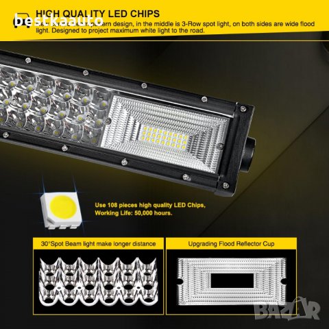 Супер мощен 7D извит LED BAR 459W 85 см. Атв, Джип,4х4, Offroad, Бус, снимка 3 - Аксесоари и консумативи - 27348622