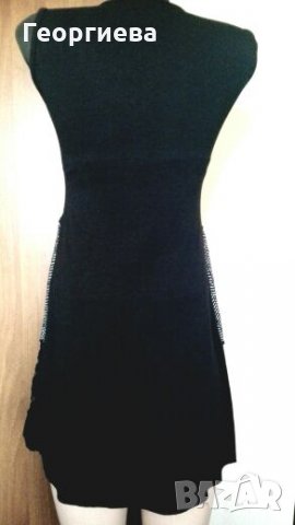 Красива плътна рокля в черно и сиво ПРОМОЦИЯ - 8лв.🍀👗S,S/M👗🍀 арт.285, снимка 4 - Рокли - 27616339