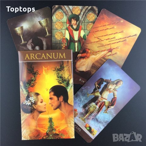 Много красиви 78 Таро карти: Arcanum Tarot & Thelema Tarot, снимка 11 - Карти за игра - 33678109