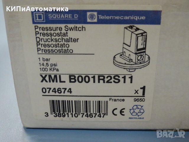 пресостат Telemecanique XML B001R2S11 electromechanical pressure sensor, pressure switch, снимка 9 - Резервни части за машини - 35228498
