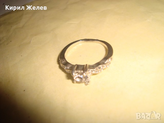 ПОСРЕБРЕН ФИН НЕЖЕН КРИСТАЛЕН КРАСИВ АРТ ПРЪСТЕН 21646, снимка 8 - Пръстени - 32552508