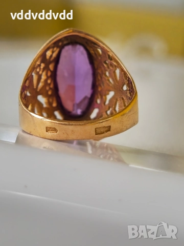 СССР златен пръстен 14 карата , снимка 4 - Пръстени - 52120344