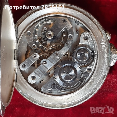 Голям старинен Швейцарски джобен часовник, снимка 3 - Антикварни и старинни предмети - 52400478
