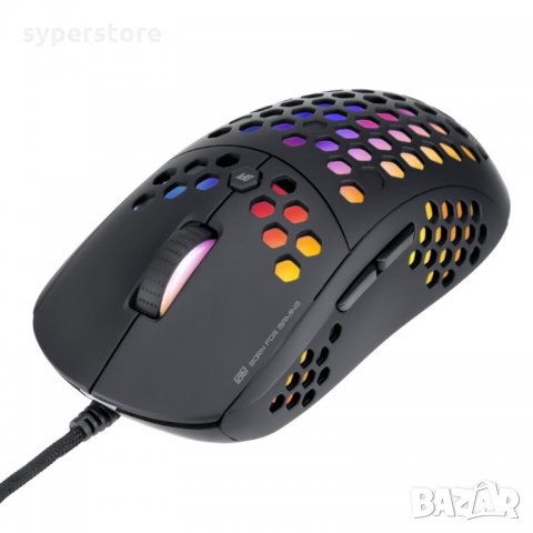 Мишка Геймърска Оптична USB Marvo Pro G961 Черна, 12000DPI 6Btns Gaming mouse, снимка 2 - Клавиатури и мишки - 33675564