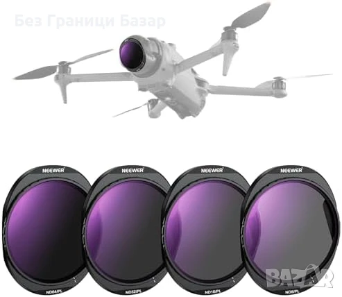 Нови DJI Mavic 4 Pro ND/PL Филтри Комплект ND8-64 Поляризиращи за дрон