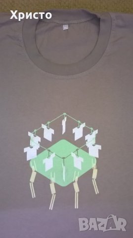 тениска авторска " Танцуващите закачалки" уникат, лимитиран тираж, ушита от качествен плат