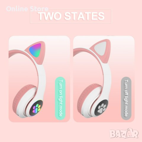 Котешки детски слушалки, снимка 18 - Слушалки, hands-free - 43323444