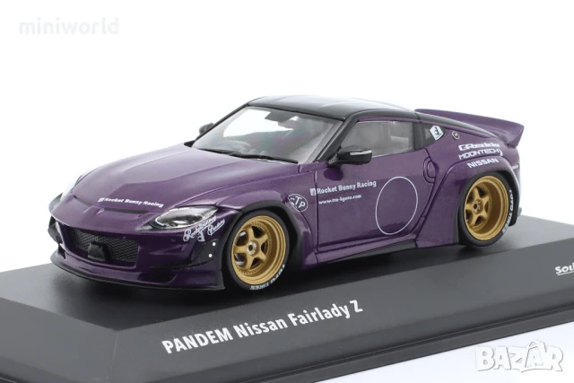 NISSAN FAIRLADY Z PANDEM Rocket Bunny 2022 - мащаб 1:43 на SOLIDO моделът е нов в PVC дисплей-кейс, снимка 6 - Колекции - 51281417